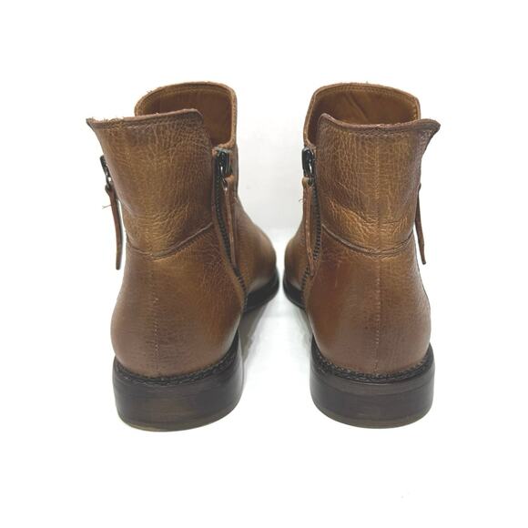 Franco Sarto Women’s Leather Side Zip Almond Toe Ankle Boots Size 9.5 Brown - Picture 5 of 10